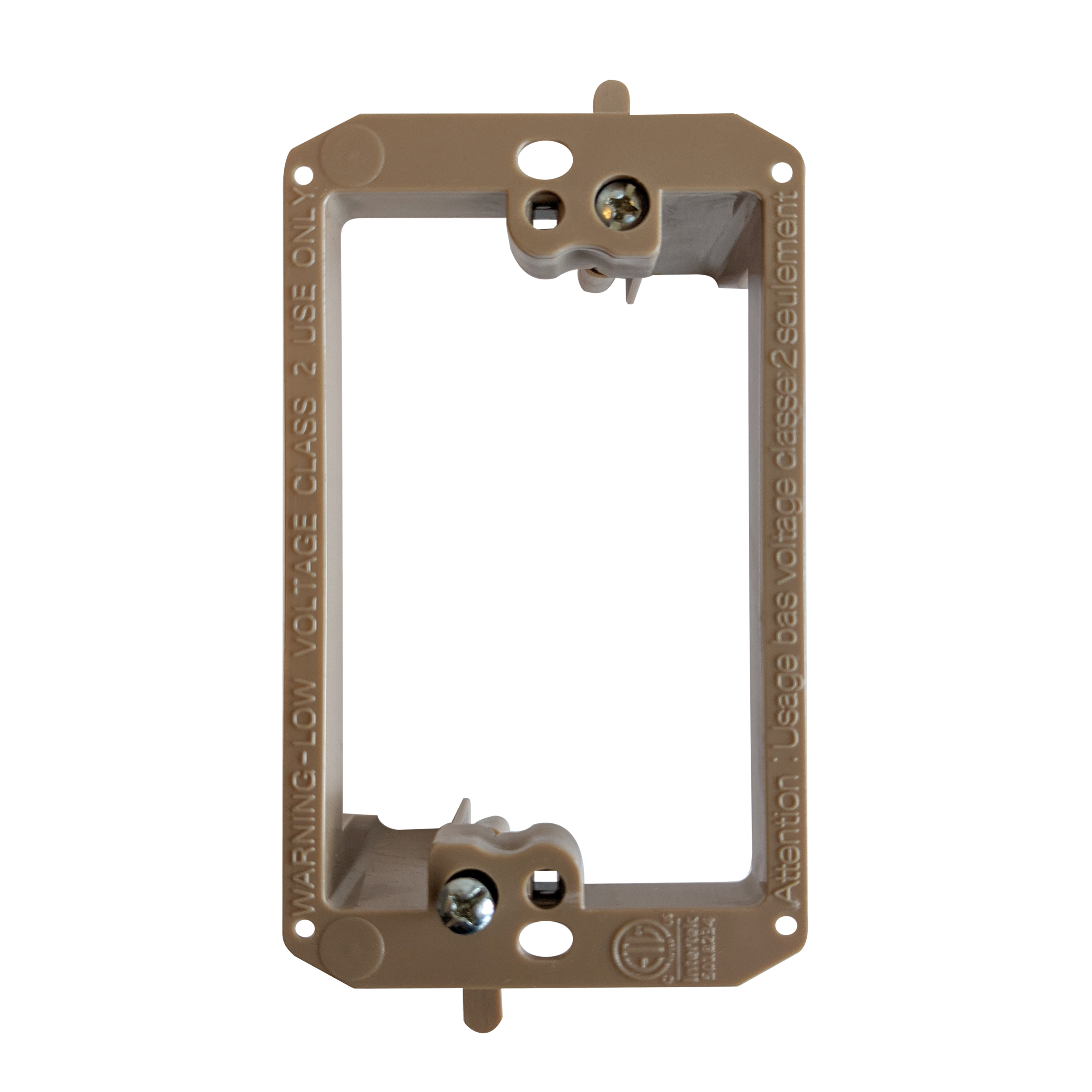 BestMounts 1-Gang Drywall Retrofit Low Voltage Mounting Bracket – Plastic Old Work Wall Plate | BVMLV1