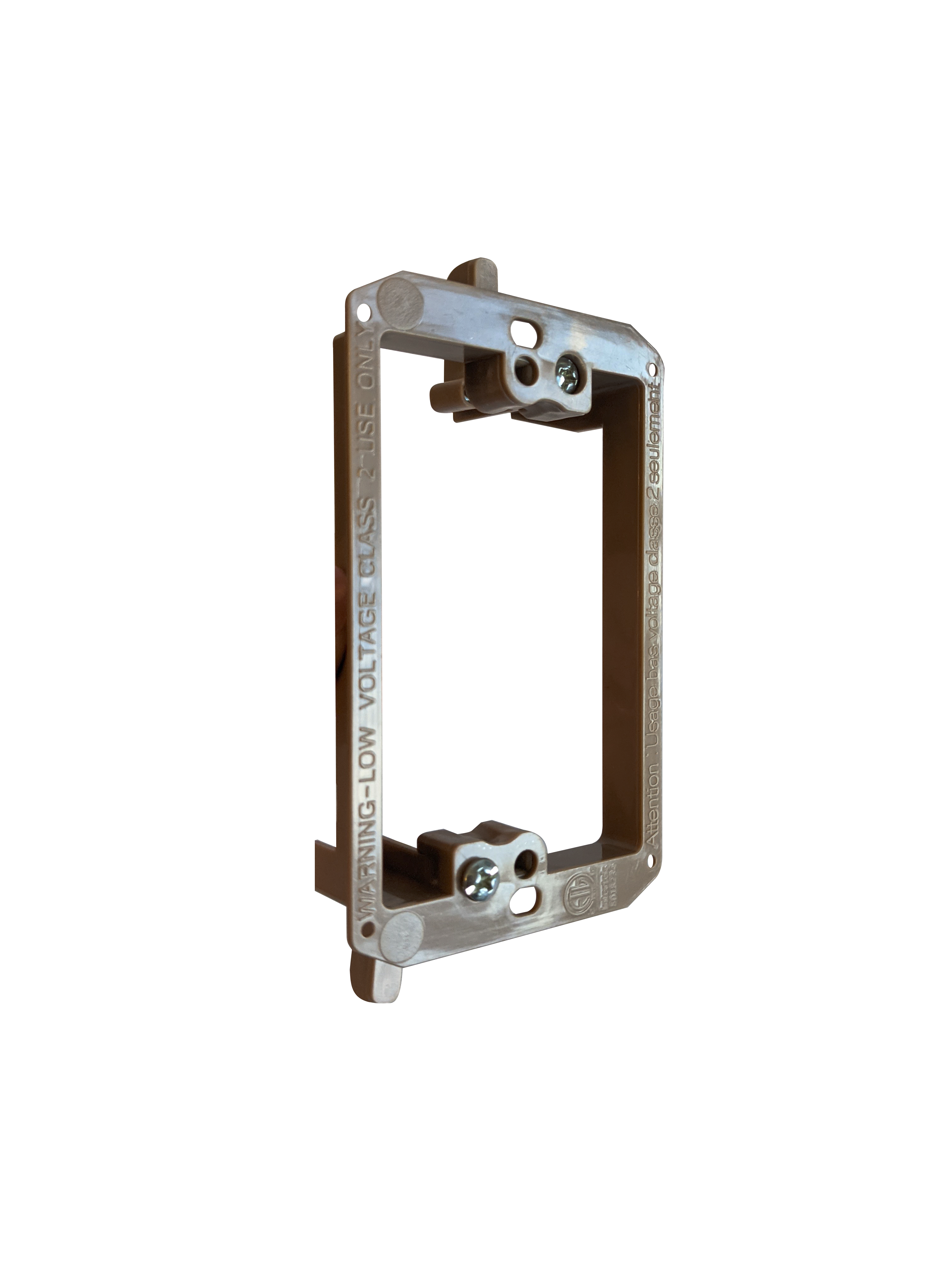 BestMounts 1-Gang Drywall Retrofit Low Voltage Mounting Bracket – Plastic Old Work Wall Plate | BVMLV1