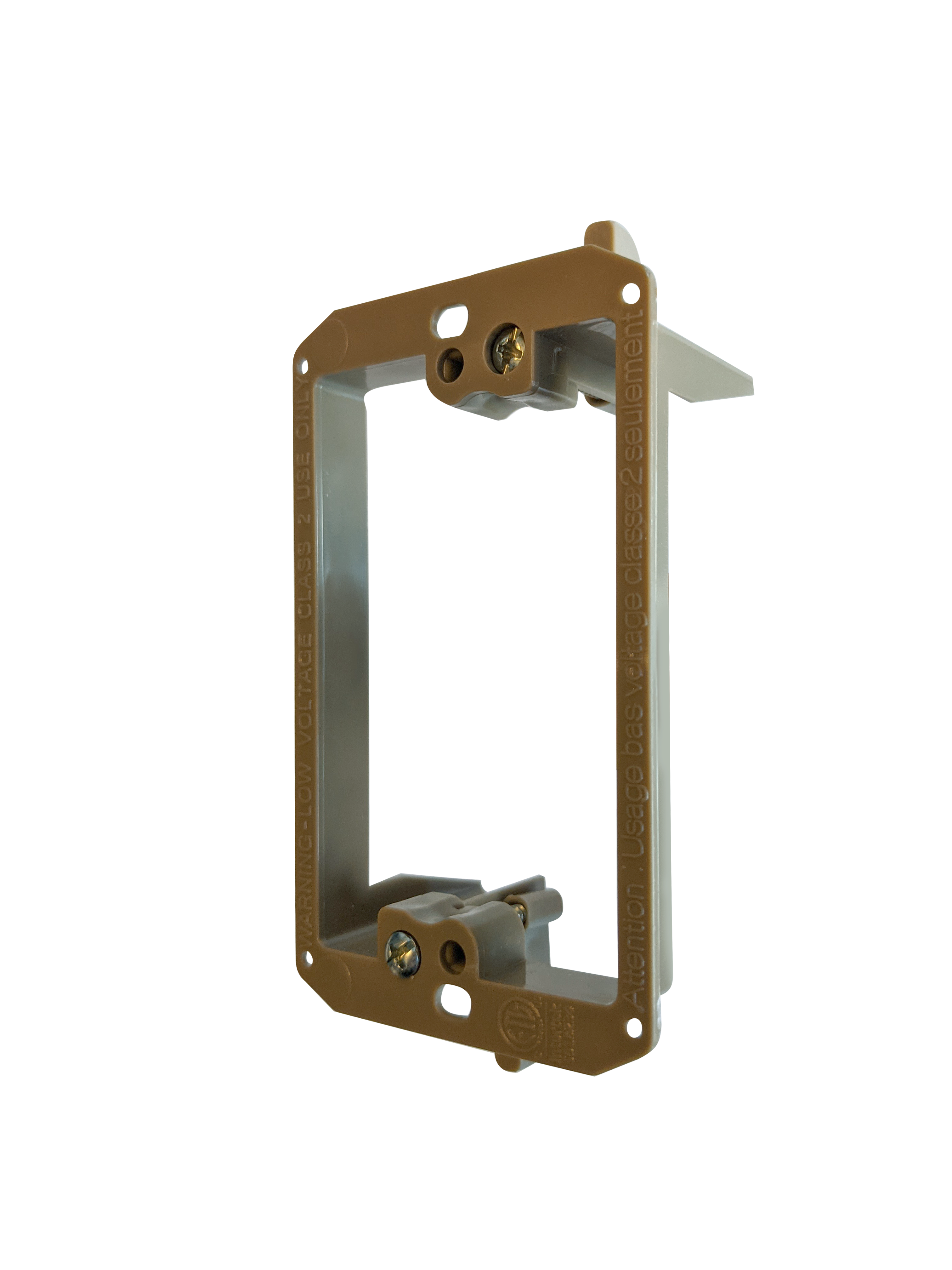 BestMounts 1-Gang Drywall Retrofit Low Voltage Mounting Bracket – Plastic Old Work Wall Plate | BVMLV1