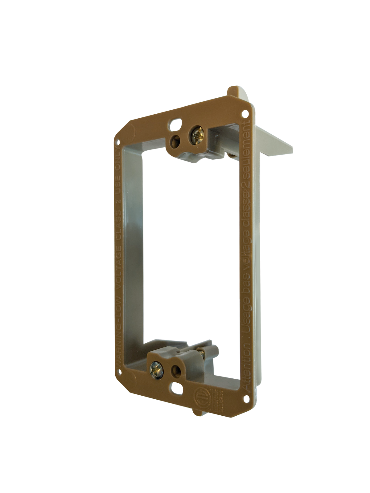 BestMounts 1-Gang Drywall Retrofit Low Voltage Mounting Bracket – Plastic Old Work Wall Plate | BVMLV1