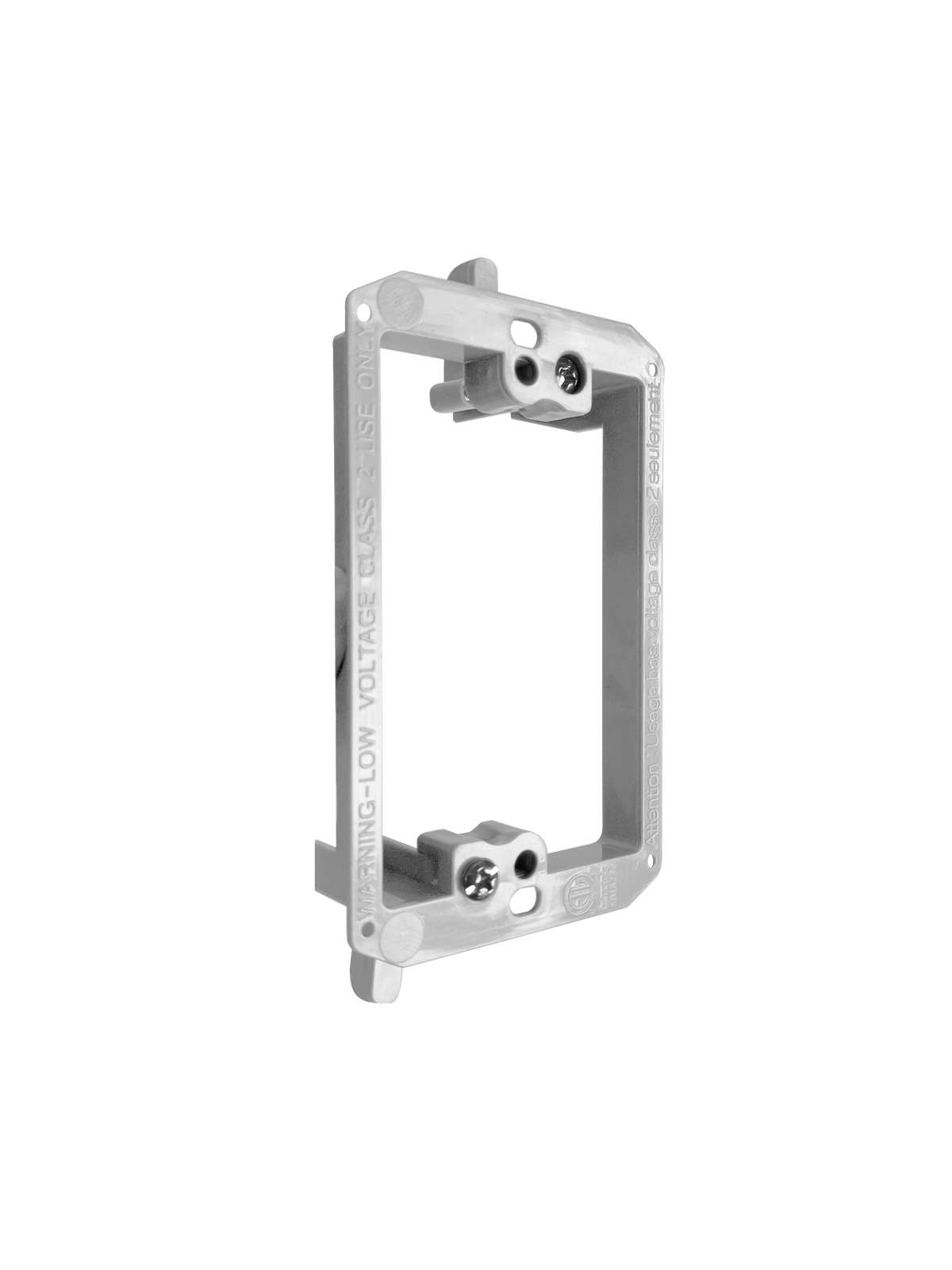 BestMounts 1-Gang Drywall Retrofit Low Voltage Mounting Bracket – Plastic Old Work Wall Plate | BVMLV1