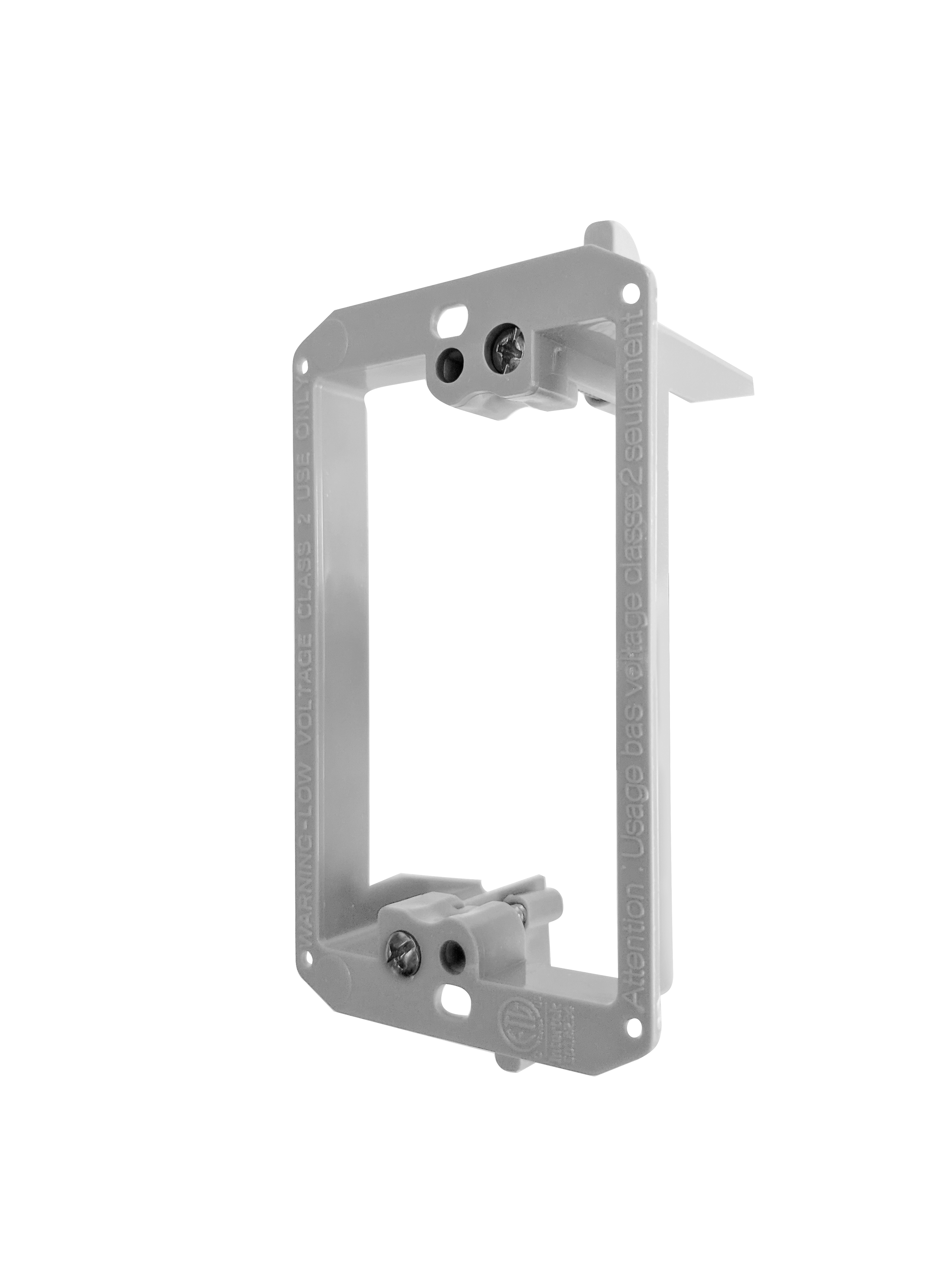 BestMounts 1-Gang Drywall Retrofit Low Voltage Mounting Bracket – Plastic Old Work Wall Plate | BVMLV1