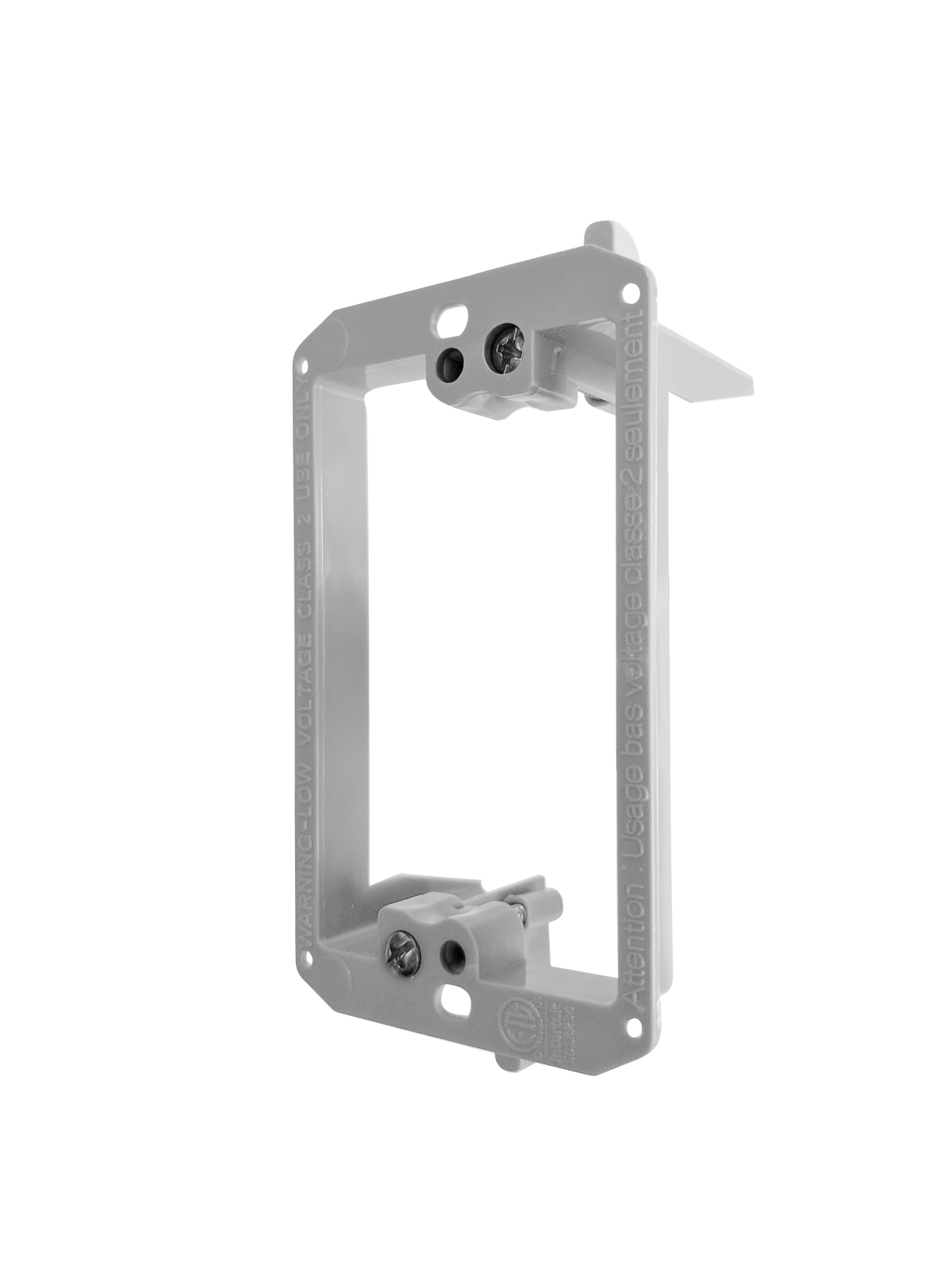 BestMounts 1-Gang Drywall Retrofit Low Voltage Mounting Bracket – Plastic Old Work Wall Plate | BVMLV1