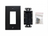 BestMounts Brush Decorator 1-Gang Cable Pass-Through Low Voltage Wall Plate | BWPBRUSH1
