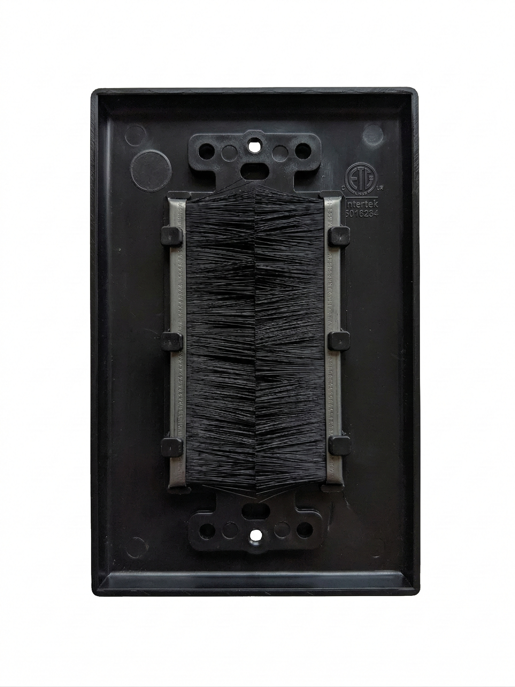 BestMounts Brush Decorator 1-Gang Cable Pass-Through Low Voltage Wall Plate | BWPBRUSH1