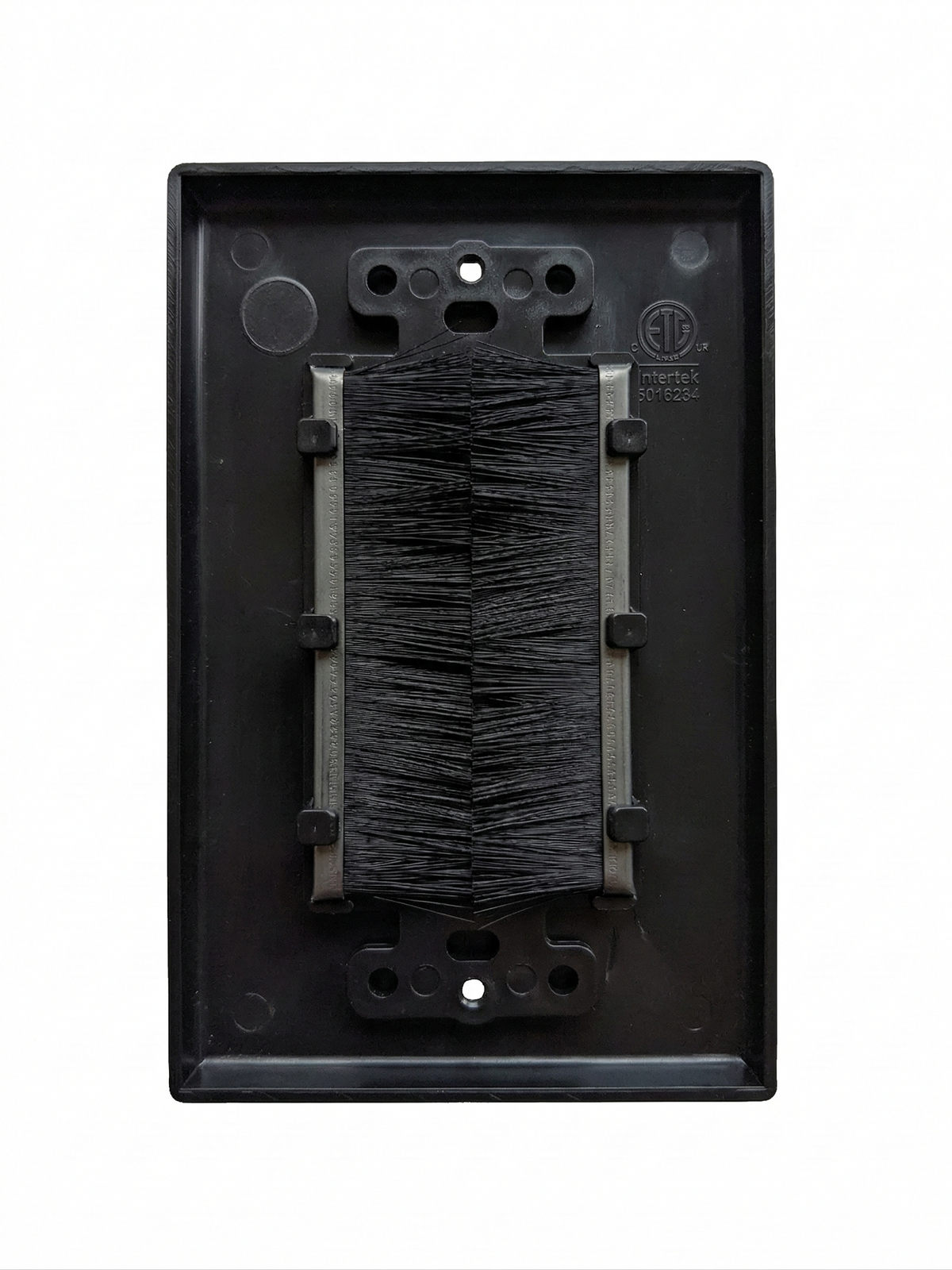 BestMounts Brush Decorator 1-Gang Cable Pass-Through Low Voltage Wall Plate | BWPBRUSH1