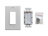 BestMounts Brush Decorator 1-Gang Cable Pass-Through Low Voltage Wall Plate | BWPBRUSH1