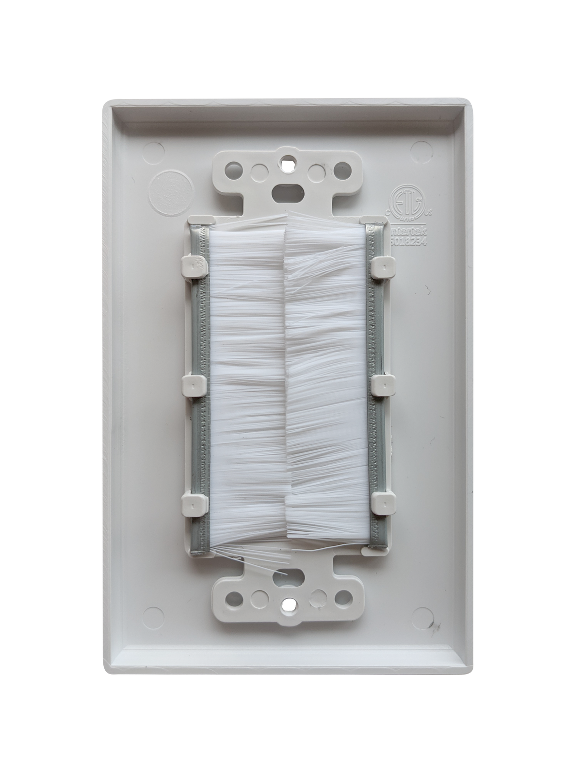 BestMounts Brush Decorator 1-Gang Cable Pass-Through Low Voltage Wall Plate | BWPBRUSH1