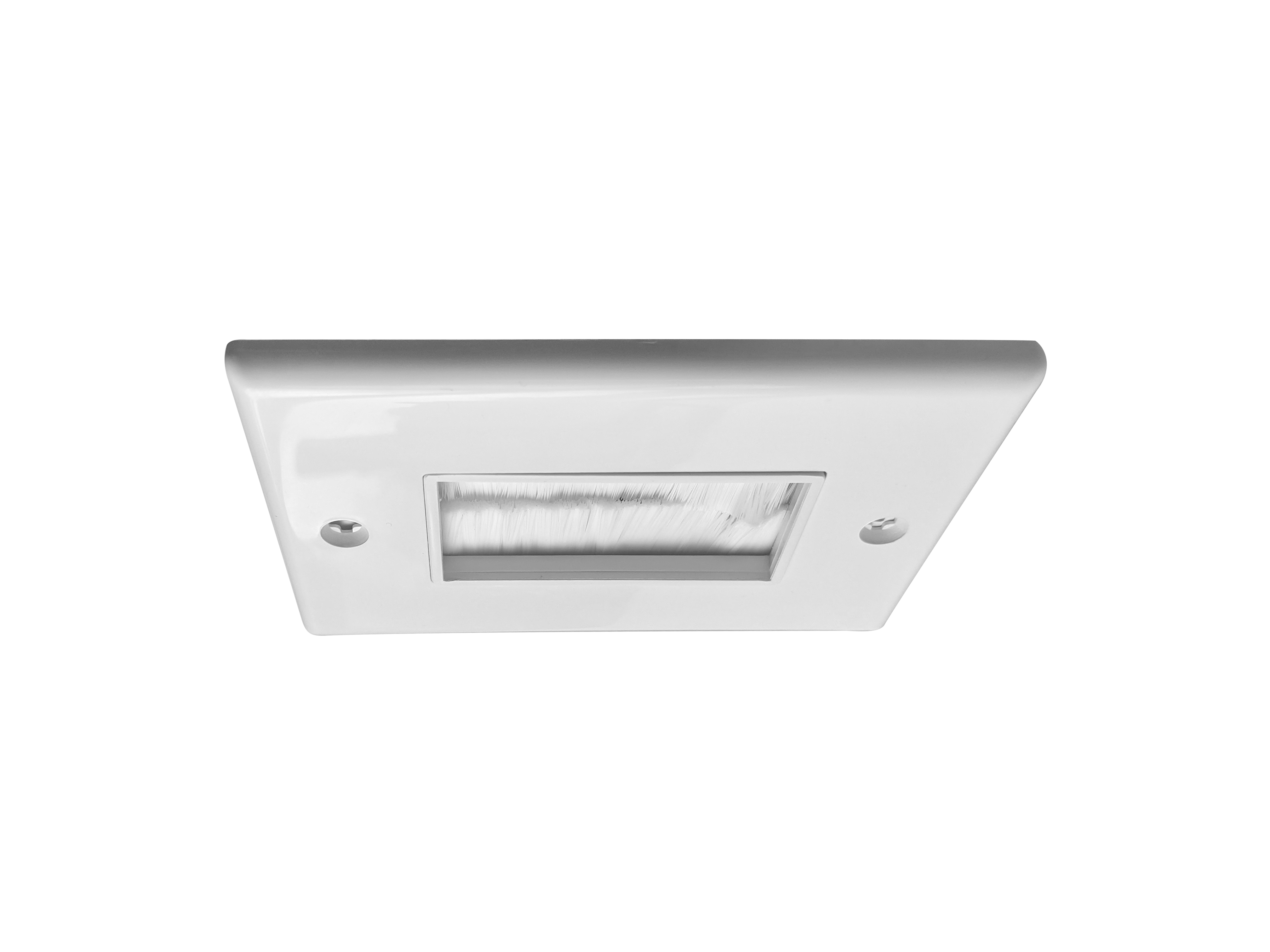 BestMounts Brush Decorator 1-Gang Cable Pass-Through Low Voltage Wall Plate | BWPBRUSH1