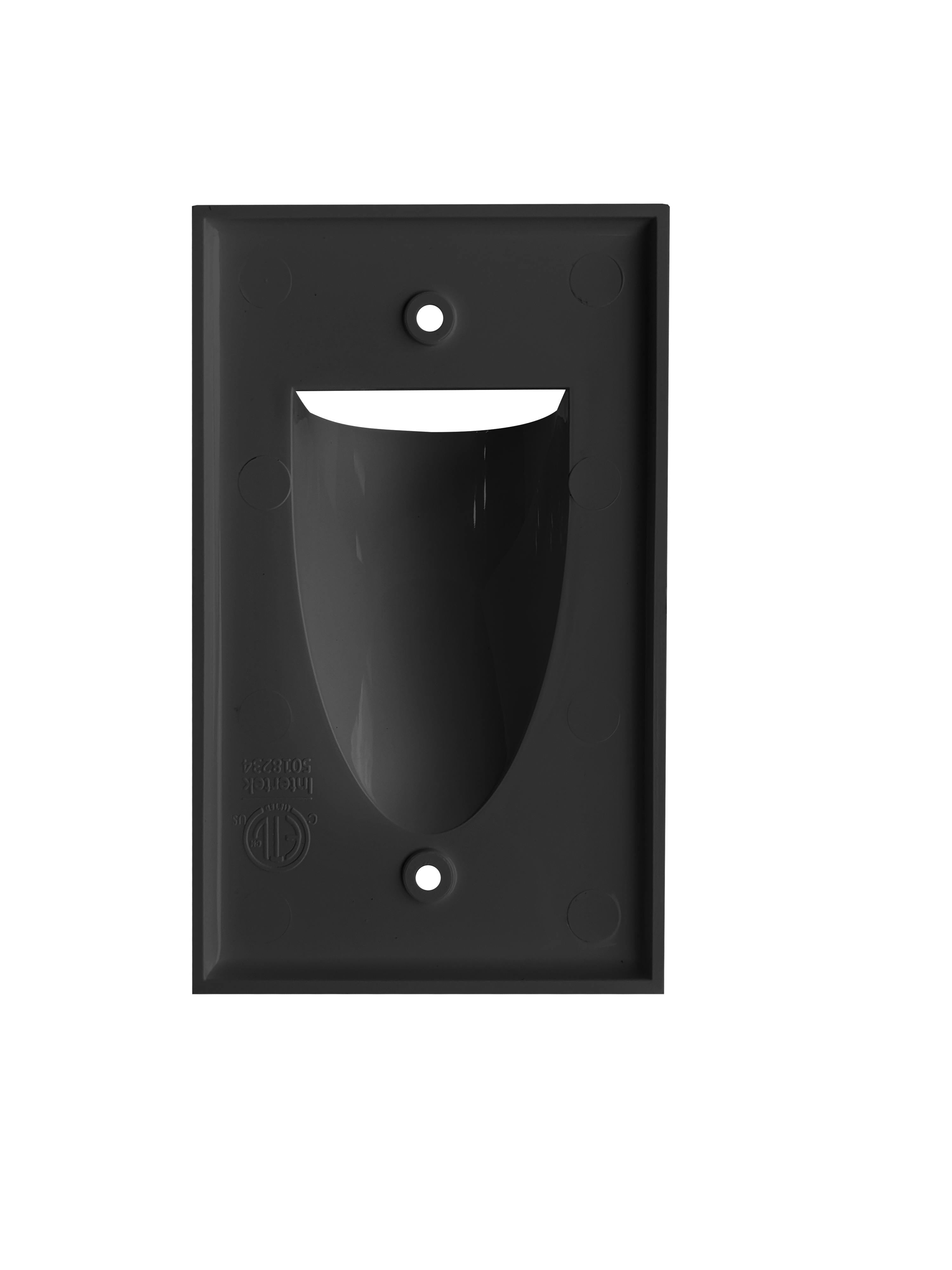 BestMounts Scoop (Outward) 1-Gang Cable Pass-Through Low Voltage Wall Plate | BWPON1
