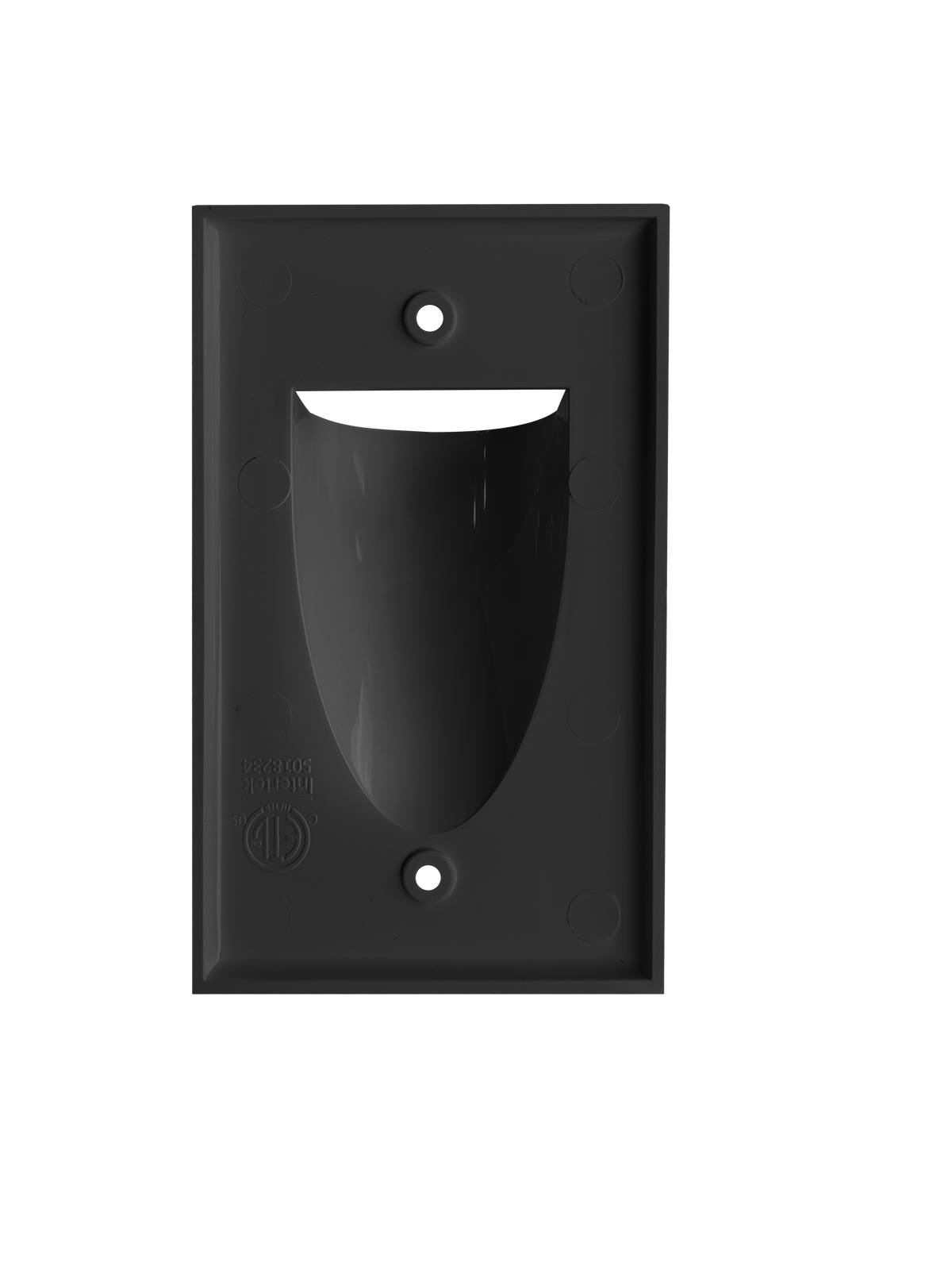 BestMounts Scoop (Outward) 1-Gang Cable Pass-Through Low Voltage Wall Plate | BWPON1