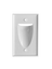 BestMounts Scoop (Outward) 1-Gang Cable Pass-Through Low Voltage Wall Plate | BWPON1