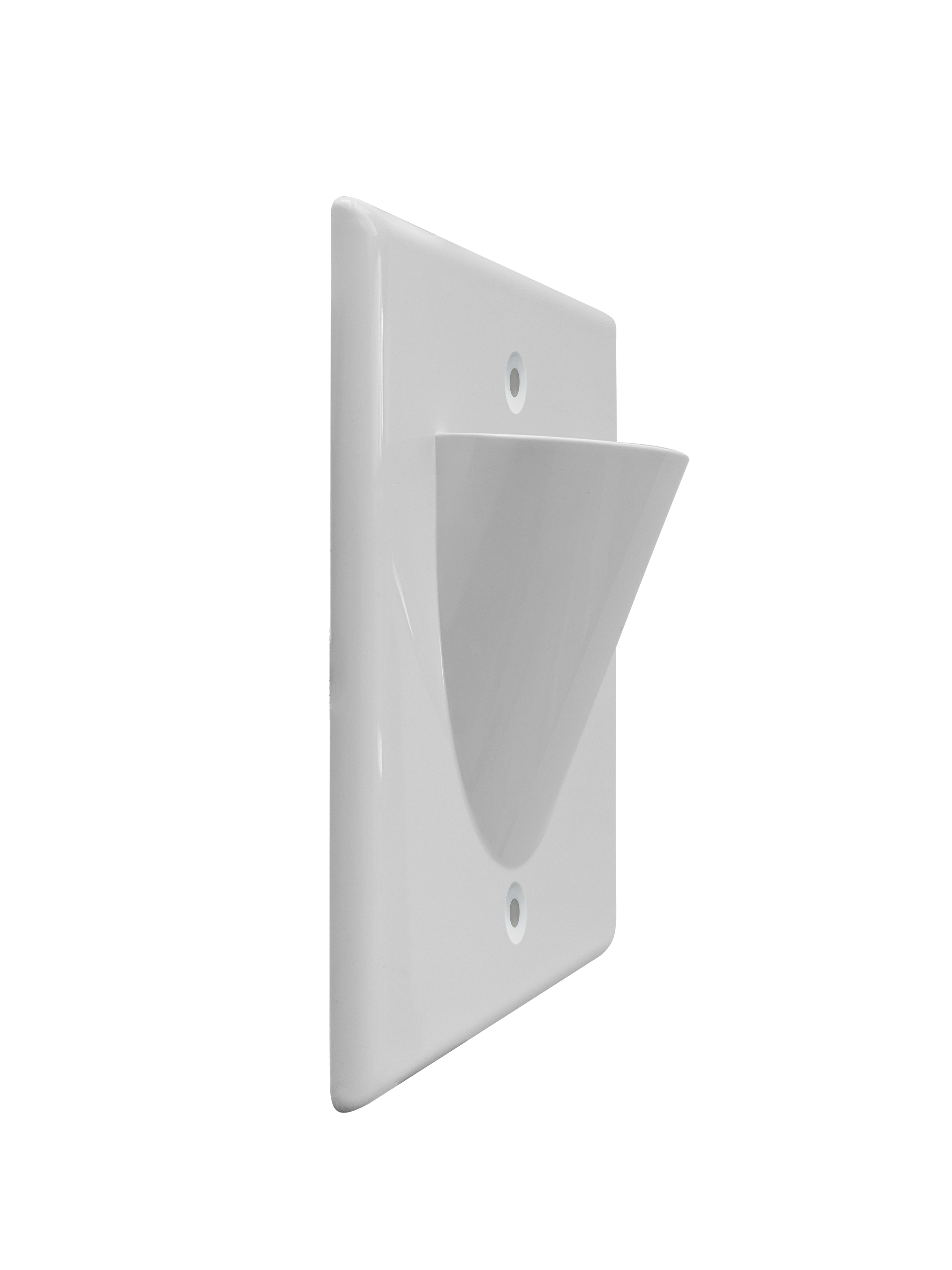 BestMounts Scoop (Outward) 1-Gang Cable Pass-Through Low Voltage Wall Plate | BWPON1