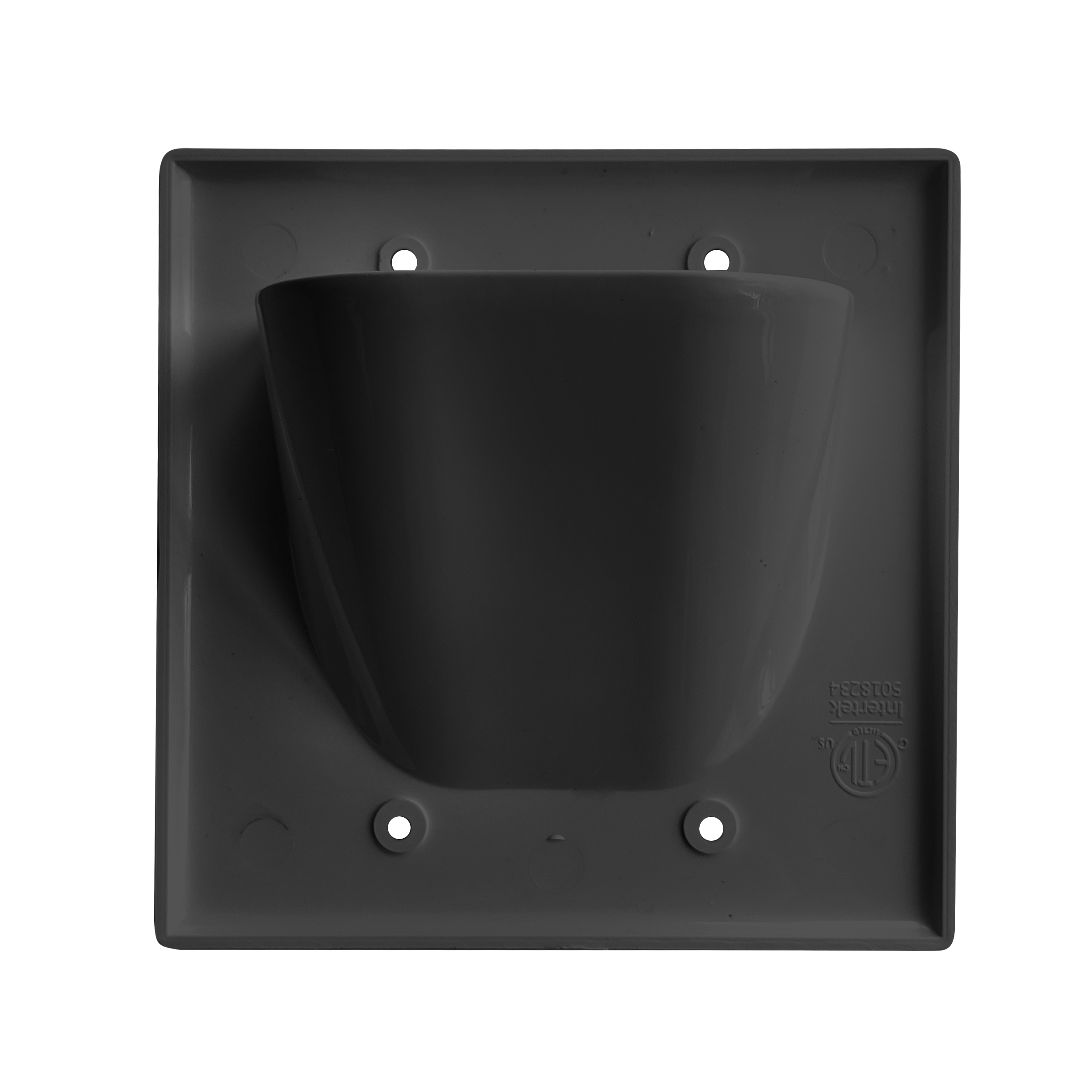 BestMounts Recessed 2-Gang Low Voltage Cable Pass-Through Wall Plate – In-Wall Cable Management | BWPW2