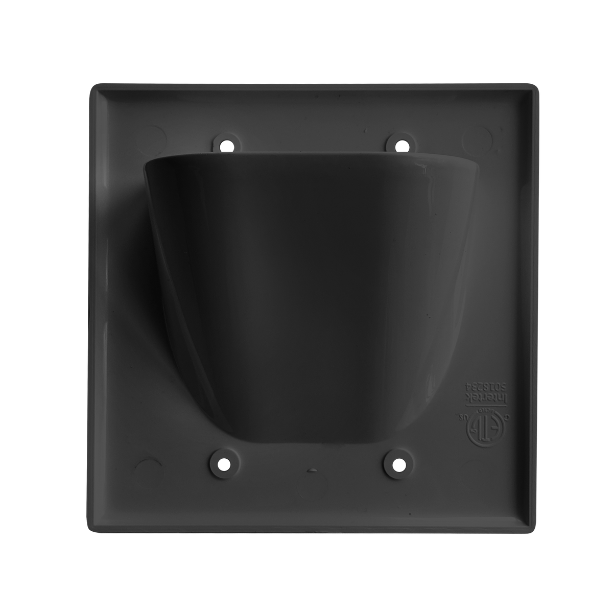 BestMounts Recessed 2-Gang Low Voltage Cable Pass-Through Wall Plate – In-Wall Cable Management | BWPW2
