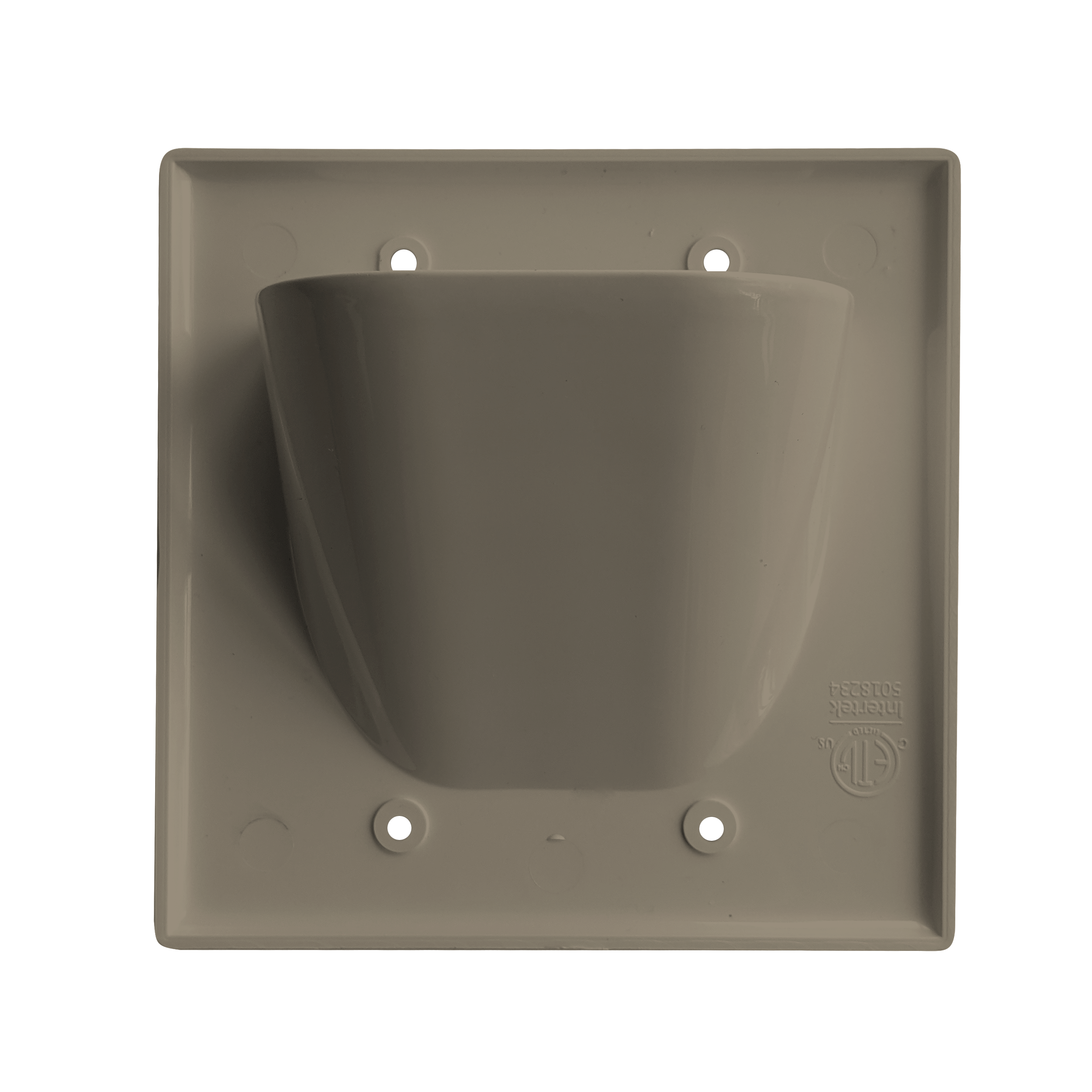 BestMounts Recessed 2-Gang Low Voltage Cable Pass-Through Wall Plate – In-Wall Cable Management | BWPW2
