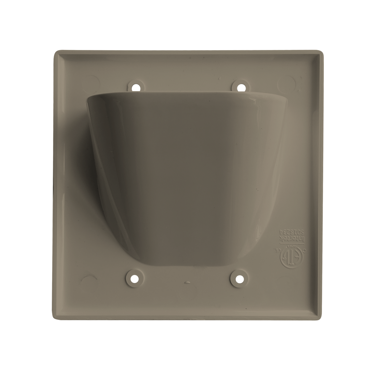 BestMounts Recessed 2-Gang Low Voltage Cable Pass-Through Wall Plate – In-Wall Cable Management | BWPW2