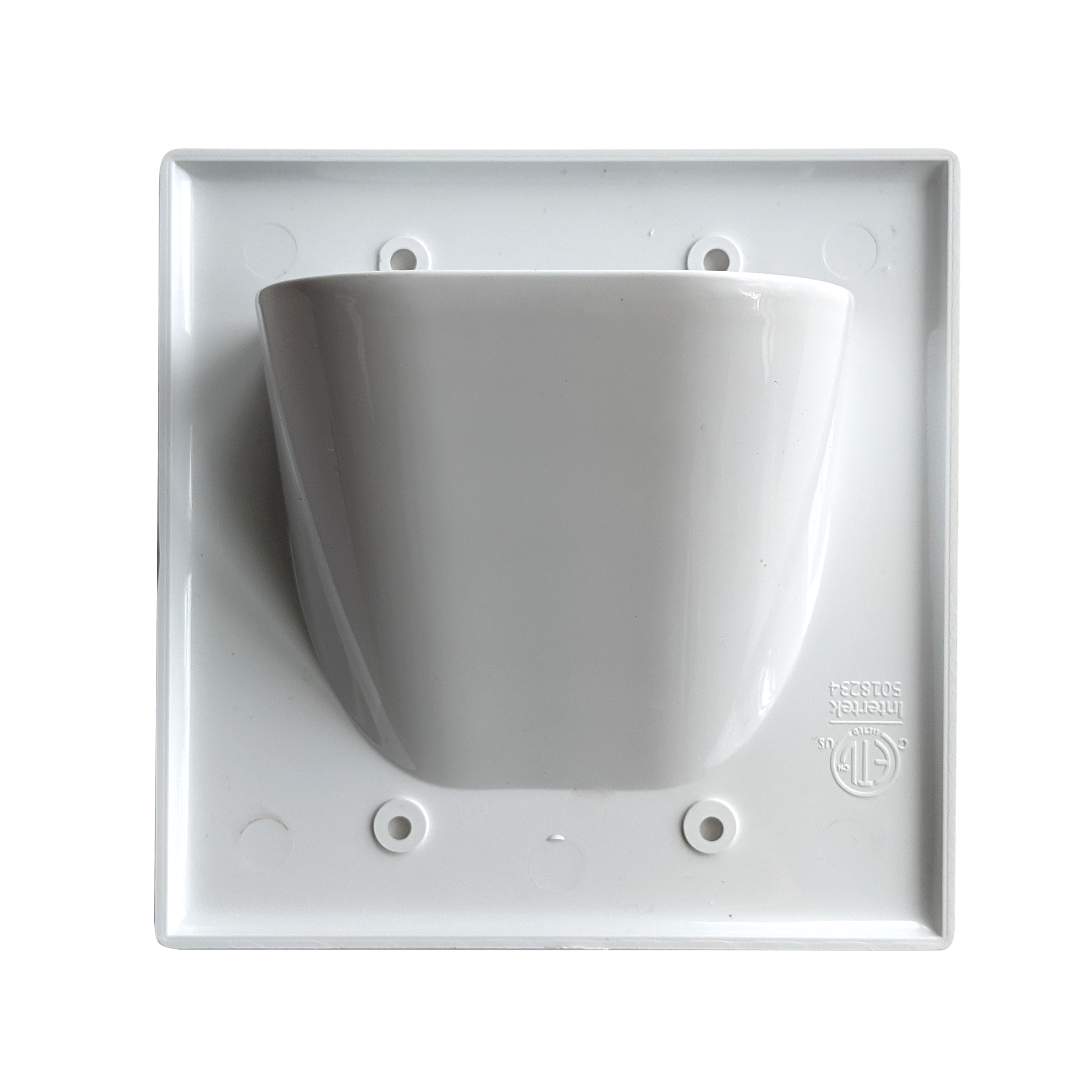 BestMounts Recessed 2-Gang Low Voltage Cable Pass-Through Wall Plate – In-Wall Cable Management | BWPW2