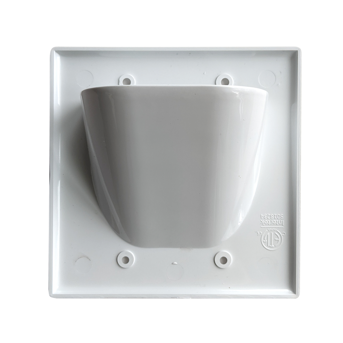 BestMounts Recessed 2-Gang Low Voltage Cable Pass-Through Wall Plate – In-Wall Cable Management | BWPW2