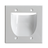 BestMounts Recessed 2-Gang Low Voltage Cable Pass-Through Wall Plate – In-Wall Cable Management | BWPW2