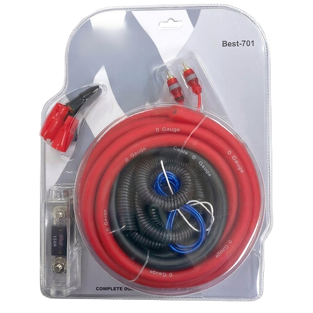 0 Gauge | 2500W Amplifier Wiring Installation Kit
