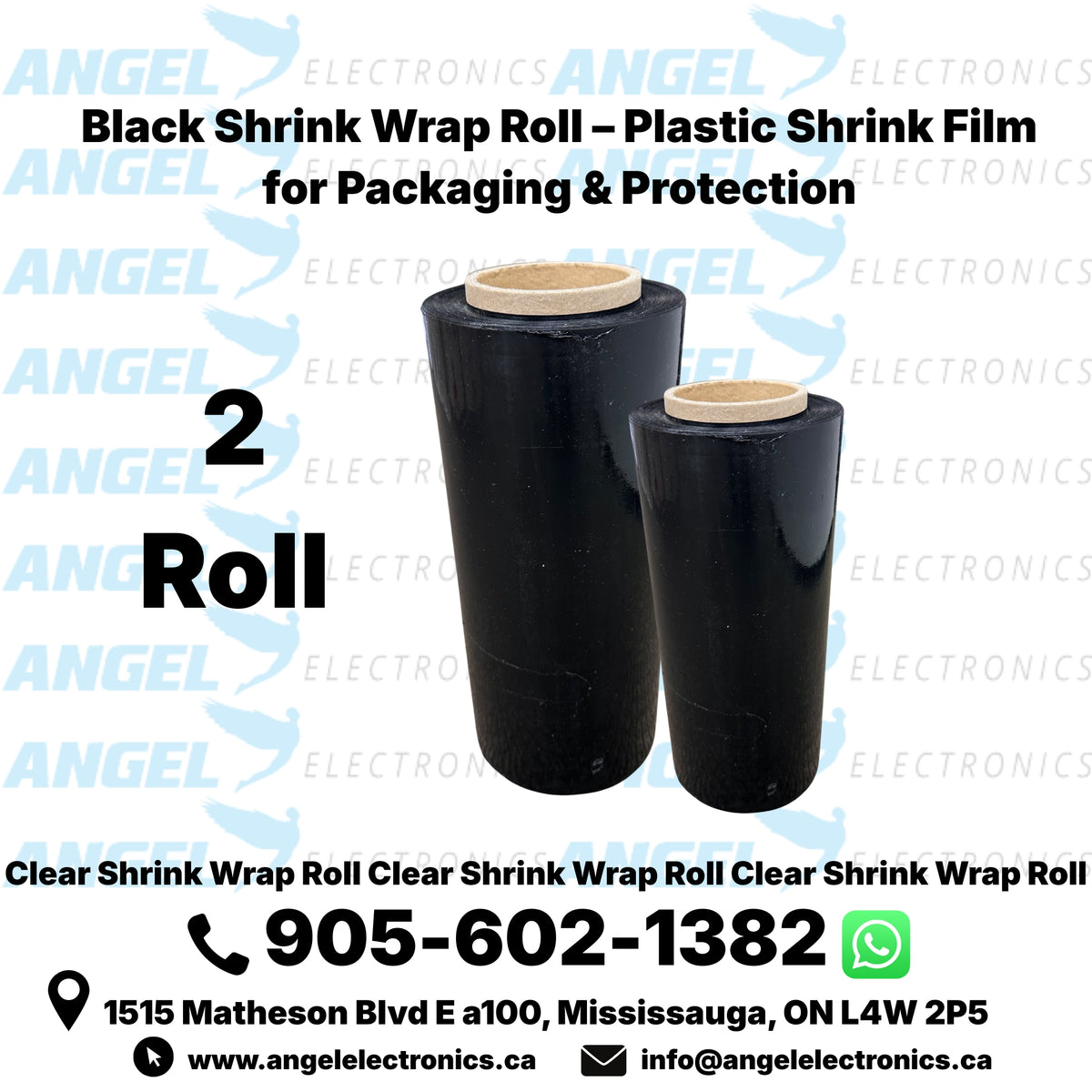 Shrink Wrap Roll – Clear, Black & White Plastic Shrink Film for Packaging & Protection