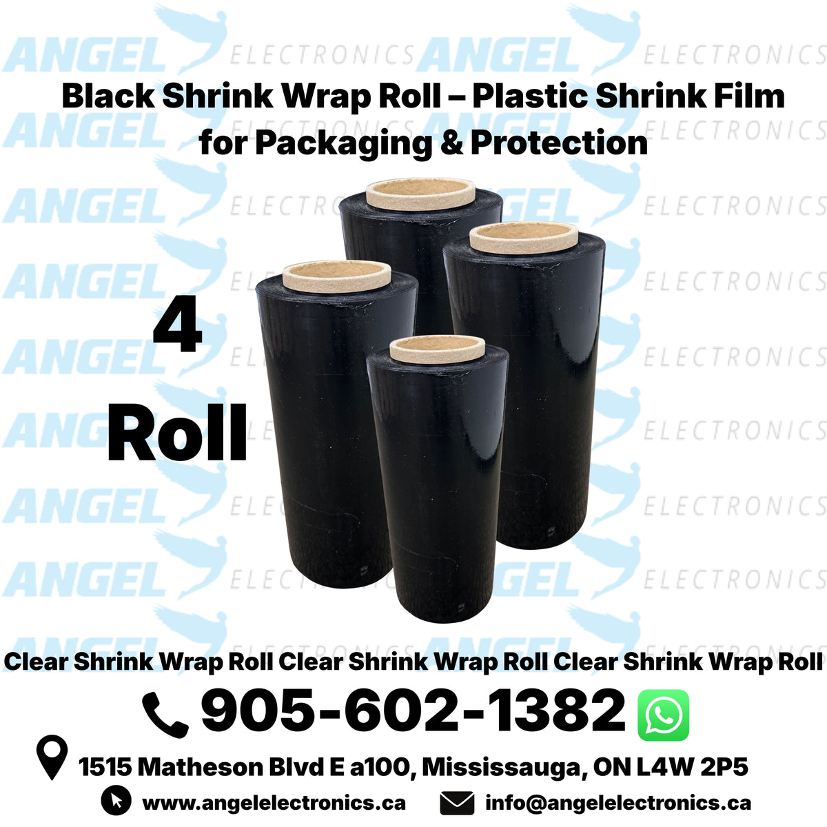 Shrink Wrap Roll – Clear, Black & White Plastic Shrink Film for Packaging & Protection