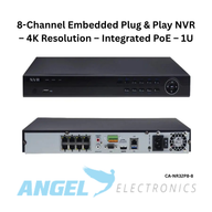8 Channel Plug & Play PoE NVR 4K – 8MP Network Video Recorder with Dual HDD Support
