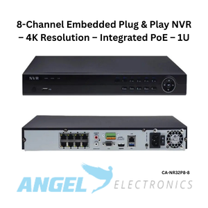 8 Channel Plug & Play PoE NVR 4K – 8MP Network Video Recorder with Dual HDD Support
