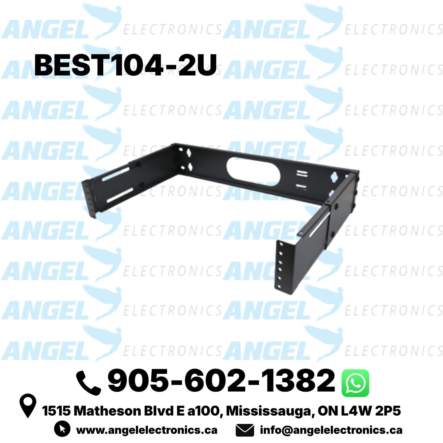2U 19-Inch Hinged Extendable Wall Mount Rack Bracket for Patch Panels & Rack Equipment