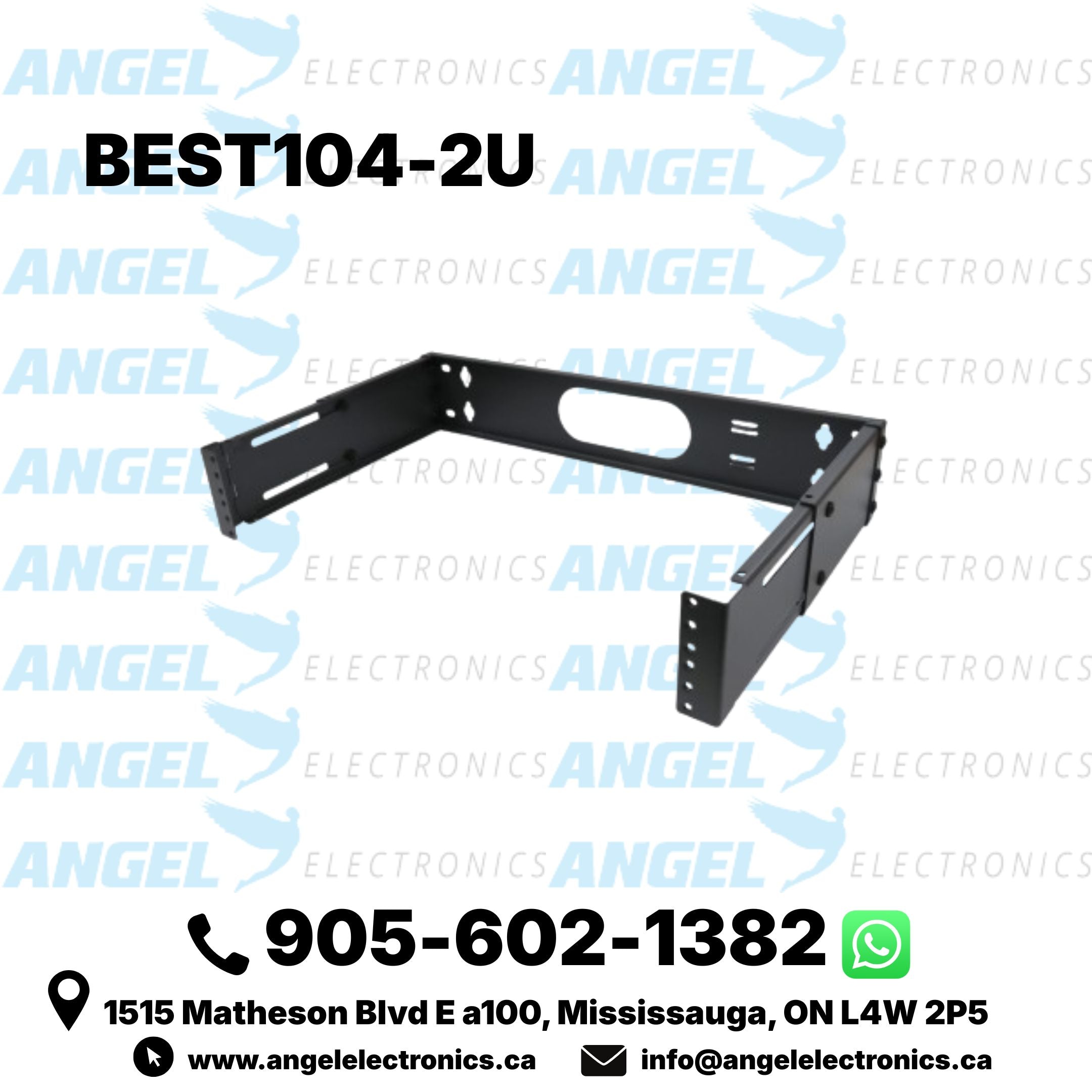 2U 19-Inch Hinged Extendable Wall Mount Rack Bracket for Patch Panels & Rack Equipment
