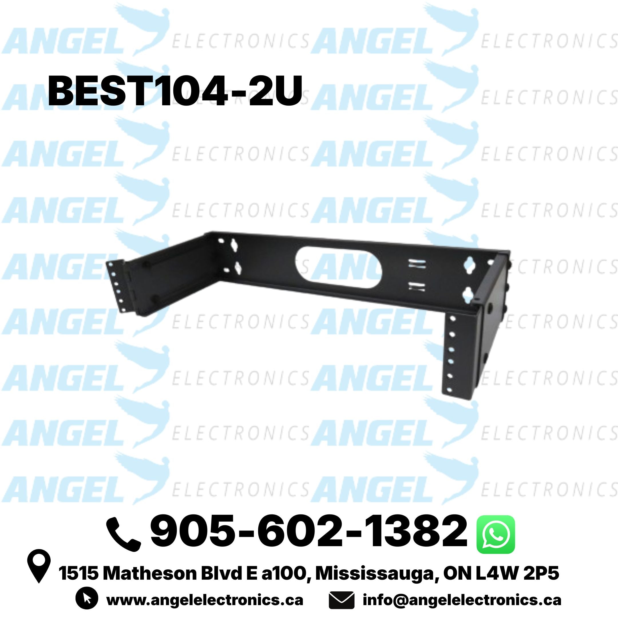2U 19-Inch Hinged Extendable Wall Mount Rack Bracket for Patch Panels & Rack Equipment