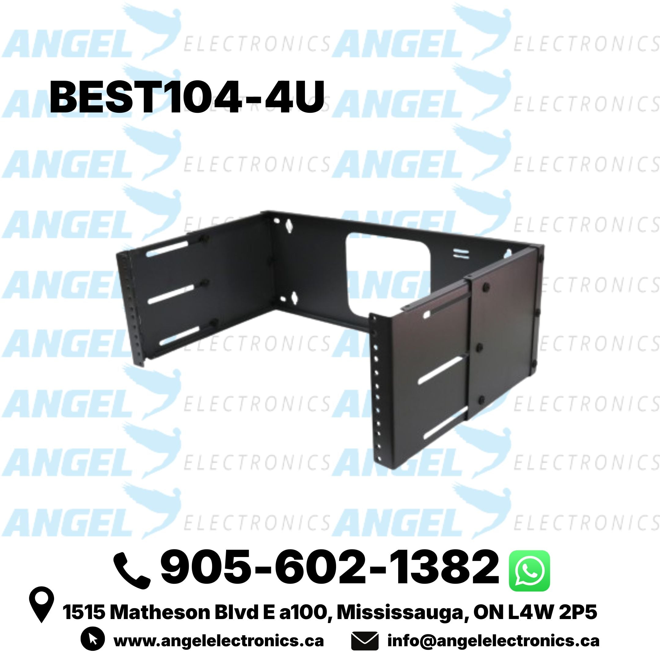 4U 19-Inch Hinged Extendable Wall Mount Rack Bracket for Patch Panels & Rack Equipment