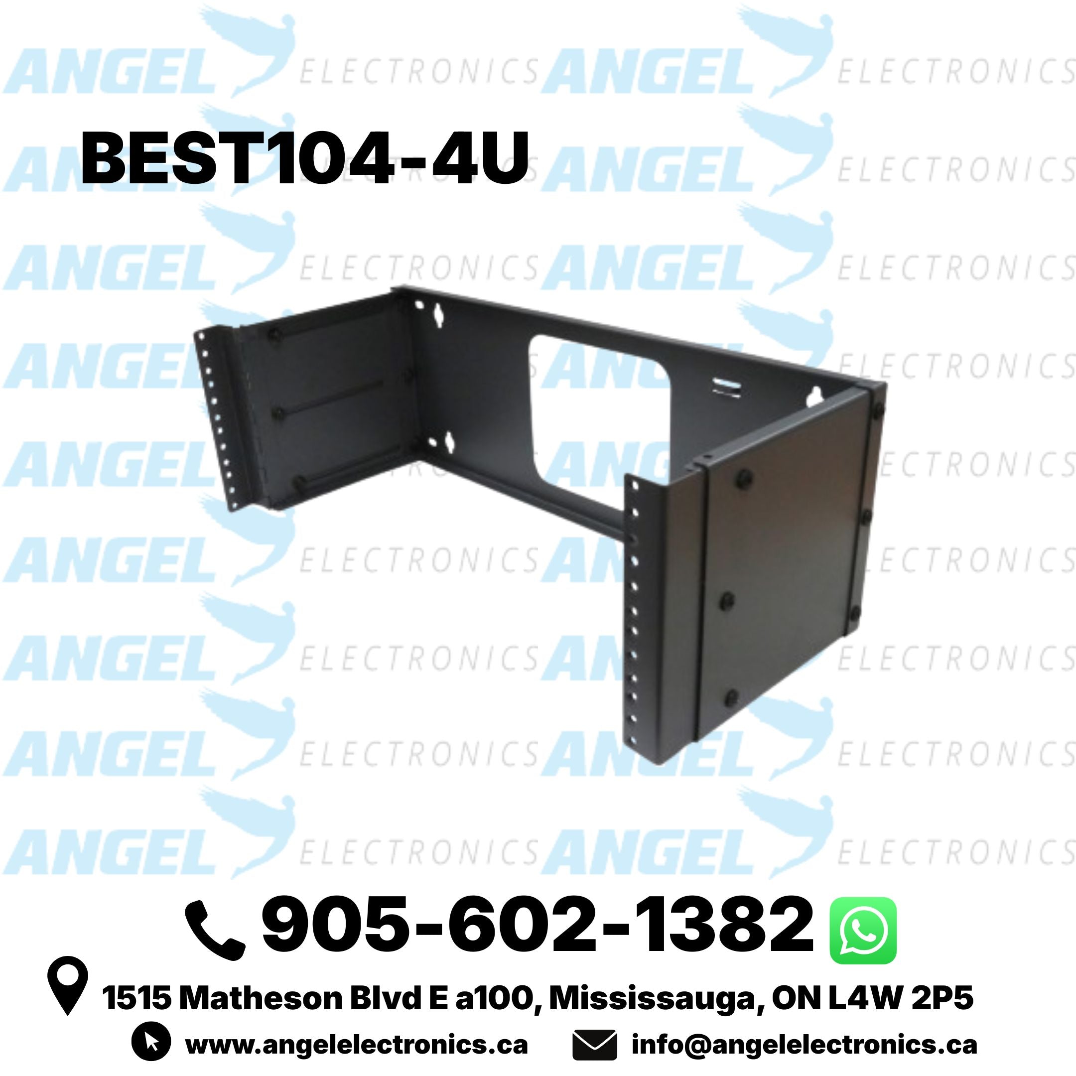 4U 19-Inch Hinged Extendable Wall Mount Rack Bracket for Patch Panels & Rack Equipment