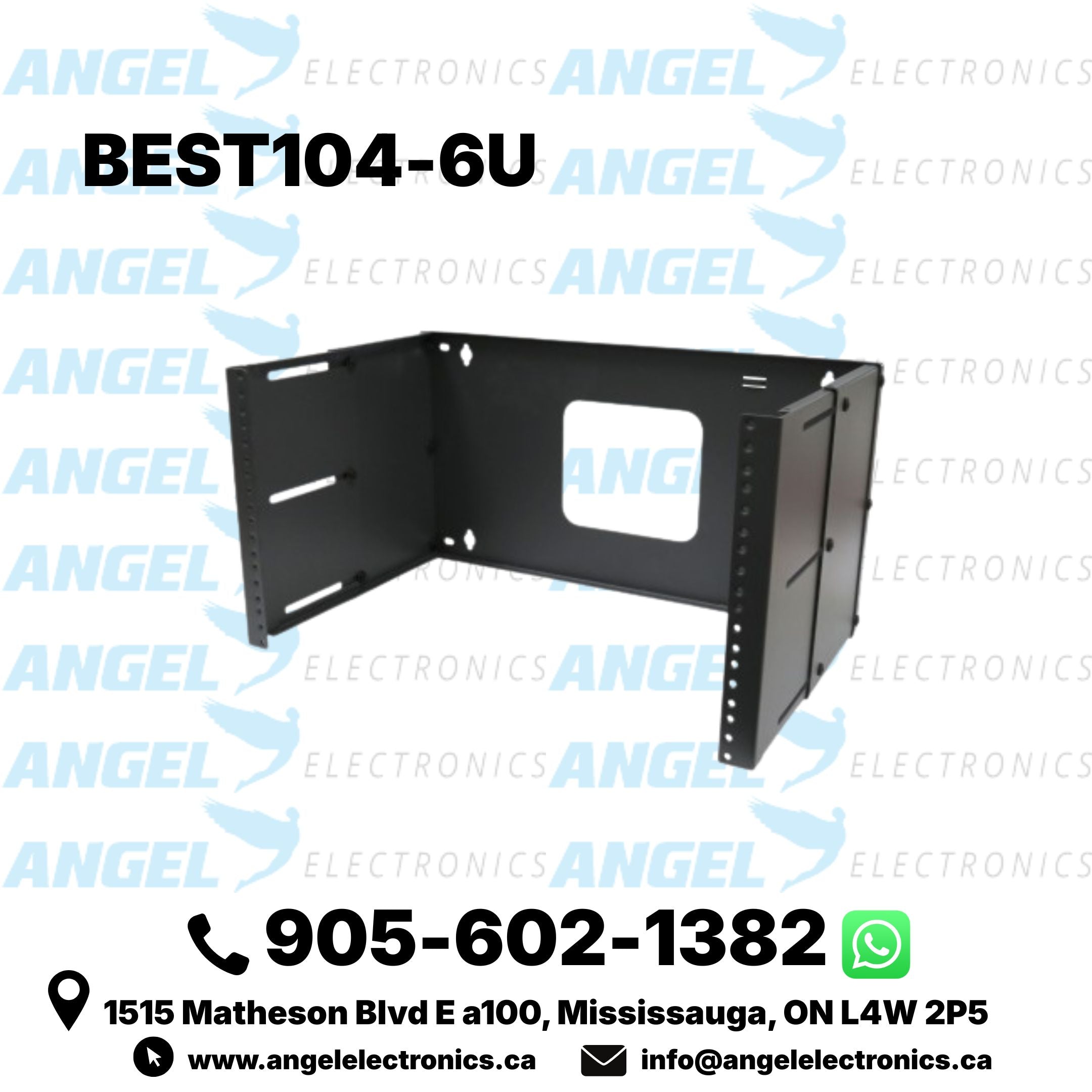 6U 19-Inch Hinged Extendable Wall Mount Rack Bracket for Patch Panels & Rack Equipment
