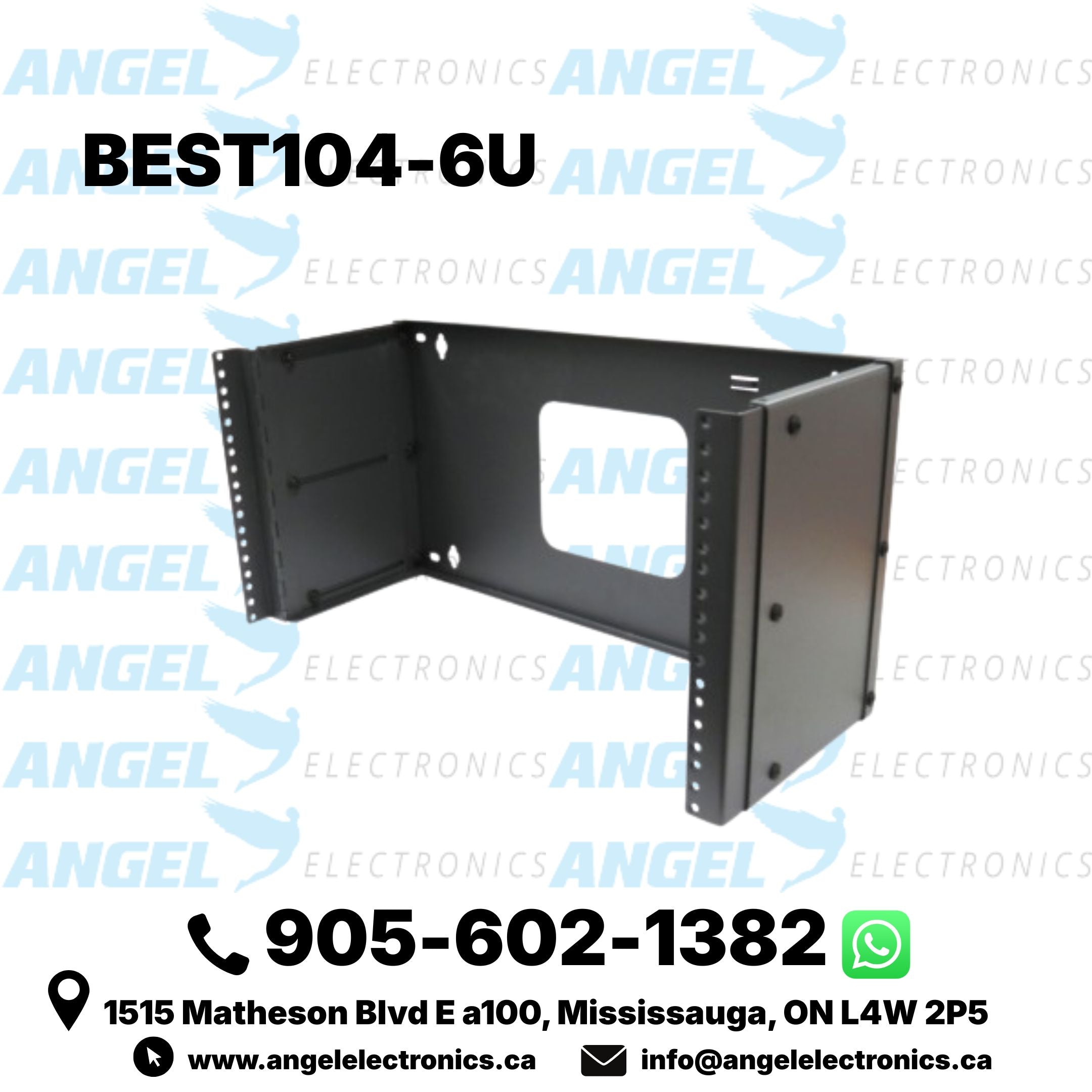 6U 19-Inch Hinged Extendable Wall Mount Rack Bracket for Patch Panels & Rack Equipment