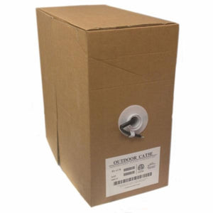 1000 ft. Solid UTP CAT5e (350MHz) Network Cable - Outdoor Direct Burial - Black