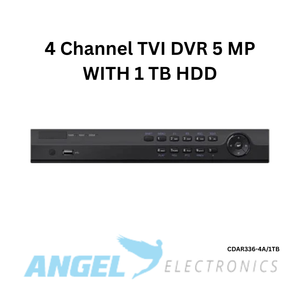 4 Channel TVI DVR 5 MP WITH 1 TB HDD  OEM HIKVISION