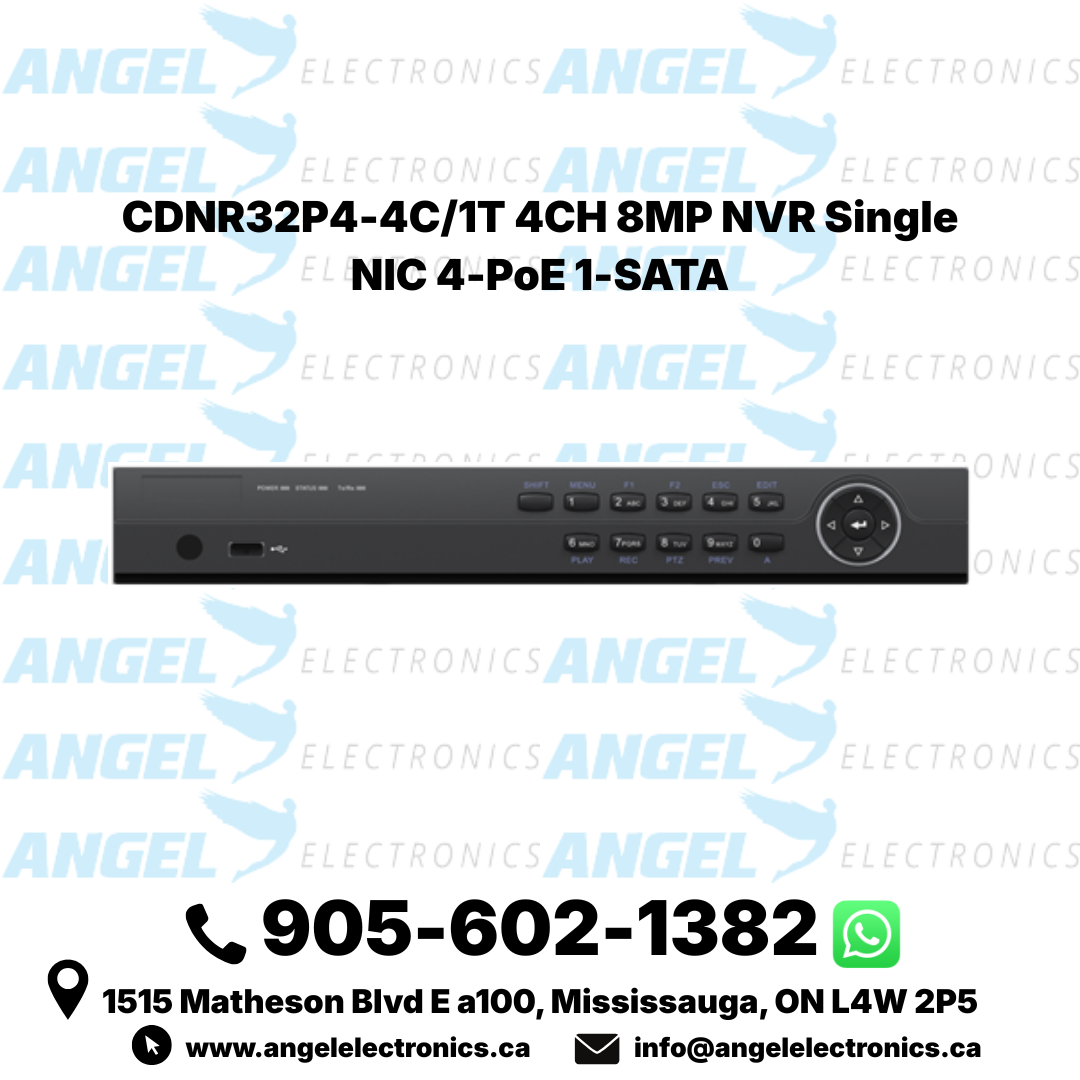 CDNR32P4-4C/1T 4CH 8MP NVR Single NIC 4-PoE 1-SATA
