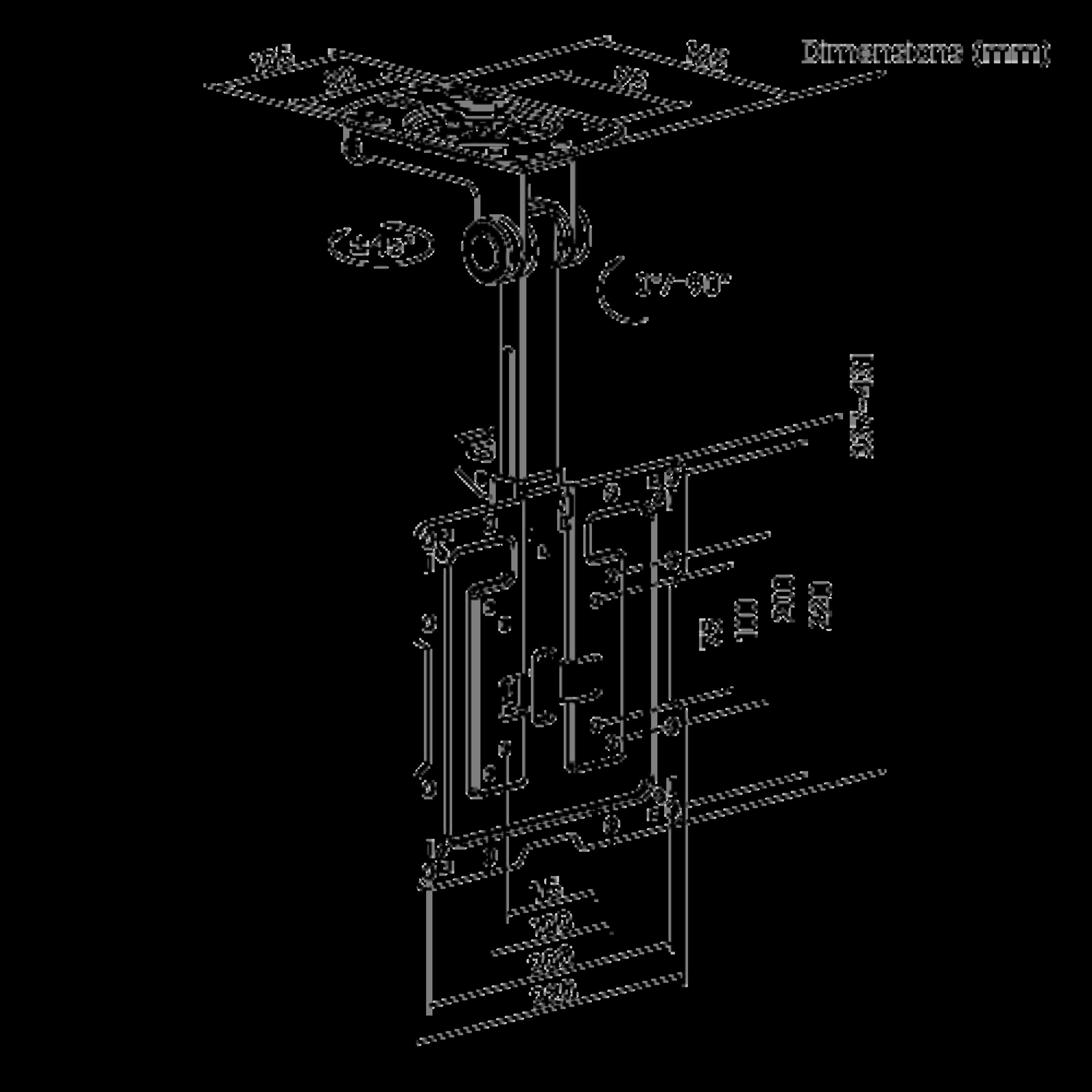 BRATECK 19 – 43” FOLD-UP UNDER-CABINET or CEILING TV MOUNT – LCD-CM322