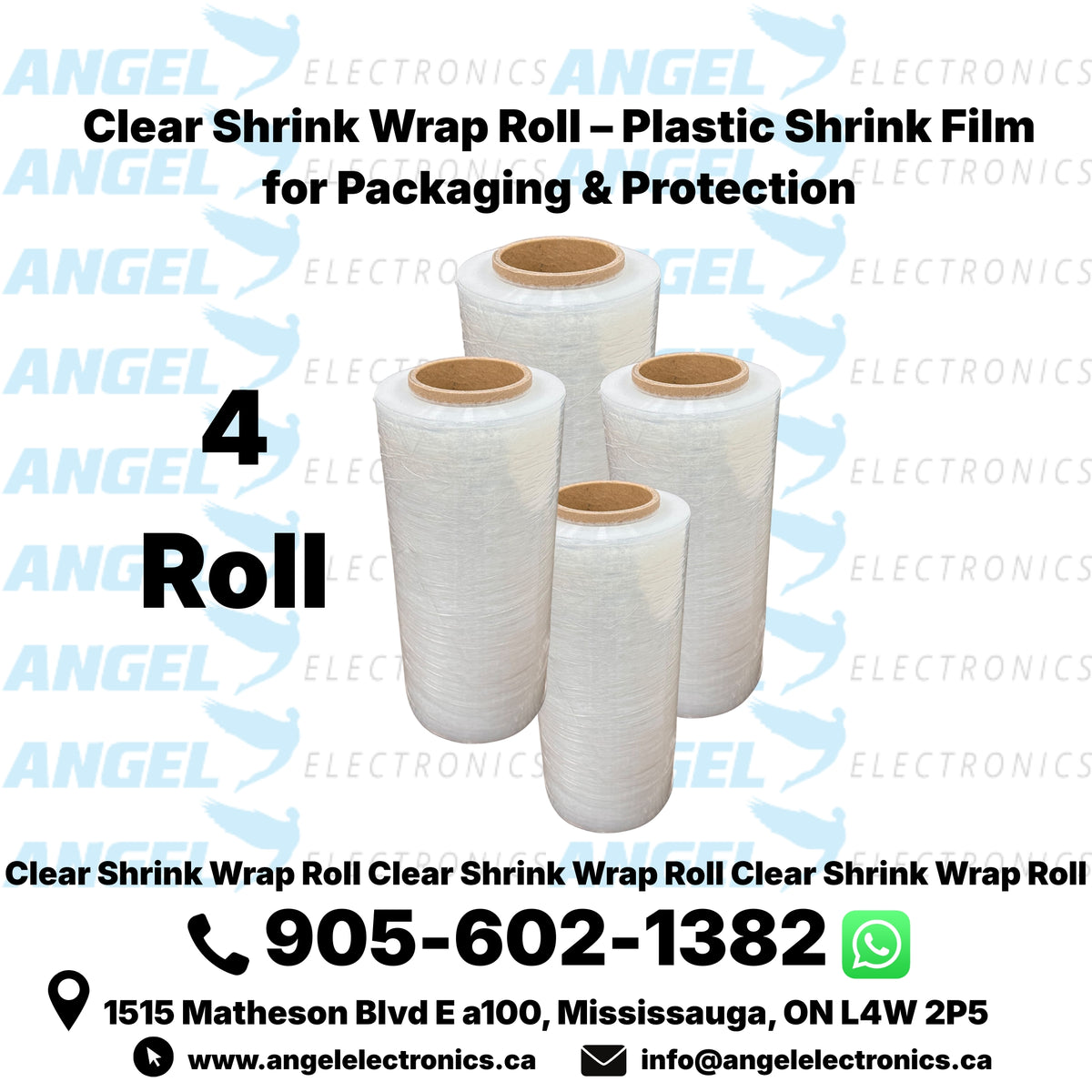 Shrink Wrap Roll – Clear, Black & White Plastic Shrink Film for Packaging & Protection