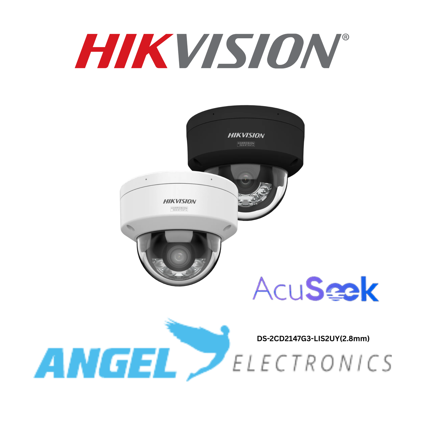 Hikvision DS-2CD2147G3-LIS2UY(2.8mm) 4MP Color Night Vision IP Dome Camera with AI Detection & Dual Microphone