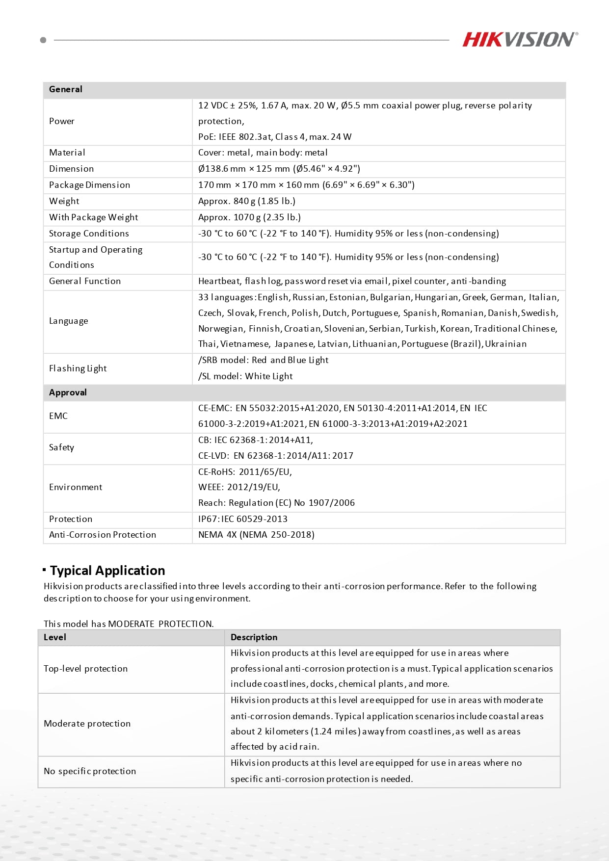 Hikvision 8 MP Panoramic ColorVu Fixed Turret Network Camera (DS-2CD2387G3P-LIS2UY/SRB(180°)