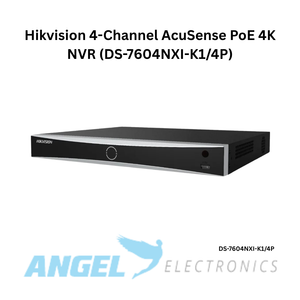 Hikvision 4 Channel AcuSense PoE 4K NVR DS-7604NXI-K1/4P – Smart AI IP Recorder