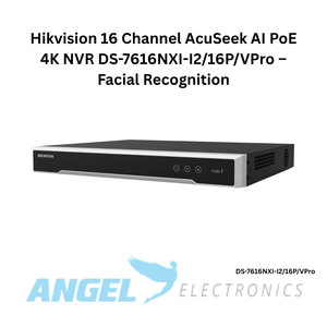 Hikvision 16 Channel AcuSeek AI PoE 4K NVR DS-7616NXI-I2/16P/VPro – Facial Recognition