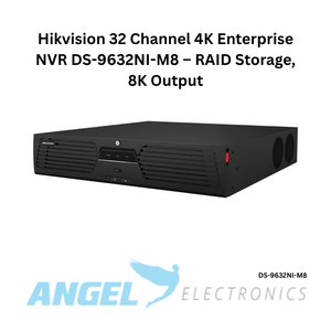 Hikvision 32 Channel 4K Enterprise NVR DS-9632NI-M8 – RAID Storage, 8K Output