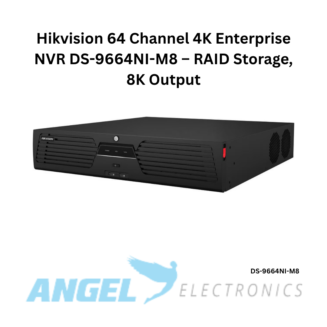 Hikvision 64 Channel 4K Enterprise NVR DS-9664NI-M8 – RAID Storage, 8K Output