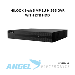 HILOOK 8-ch 5 MP 1U H.265 DVR WITH 2TB HDD COMPATIBLE WITH HIKVISION / HILOOK / OEM HIKVISION