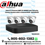 Dahua 4-Channel 4MP VU-MORE Color Security Camera System with 4-Channel NVR – N444E42C