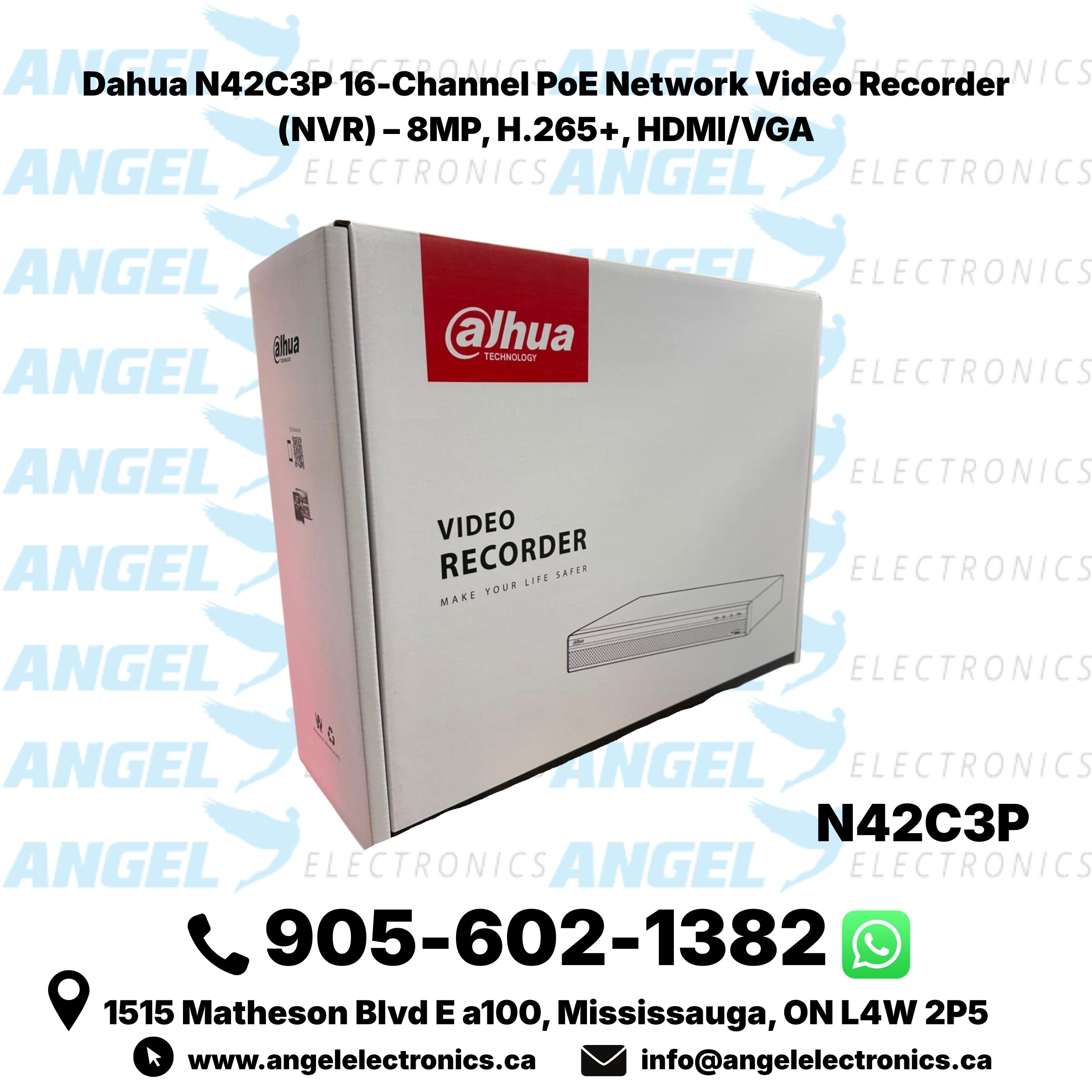 Dahua N42C3P 16-Channel PoE Network Video Recorder (NVR) – 8MP, H.265+, HDMI/VGA
